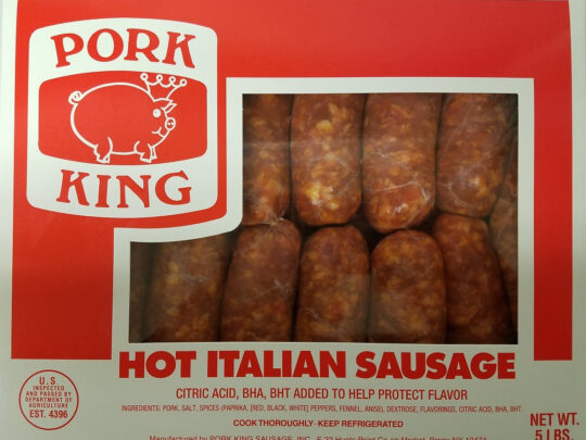 pork king hot italian sausage