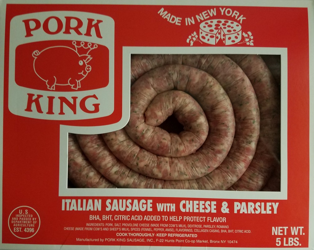 Pork King Hot Italian Sausage 5 Lb - meadowhillfarms