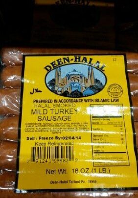 Deen Halal Mild Turkey Sausage