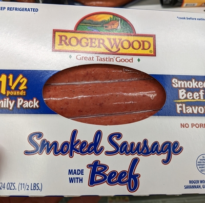 Roger Wood Smoked Beef Sausage
