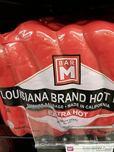 Bar M Smoked, Louisiana Brand Hot Links, Extra Hot Sausage - 36 oz