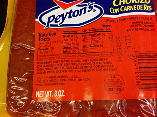 Peyton's Beef Chorizo