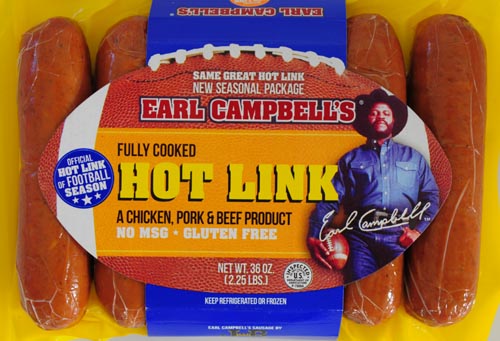 Earl Campbell's Hot Link Sausage 36 Oz