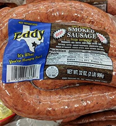 Eddy Premium Beef Texas Smoked Sausage