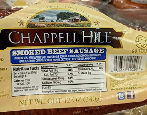 Chappell Hill Smoked Beef Sausage