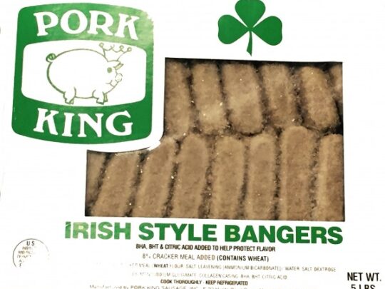 Pork King Irish Style Bangers