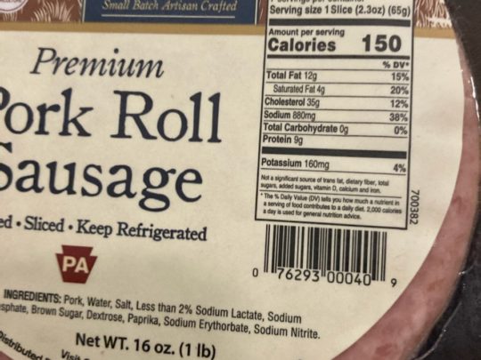 Leidys Pork Roll Sausage