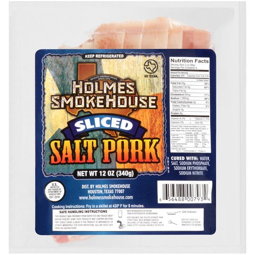 Holmes Sliced Salt Pork