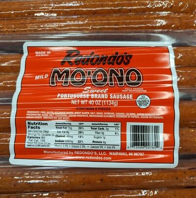 Redondo's MO'ONO Portuguese Sausage