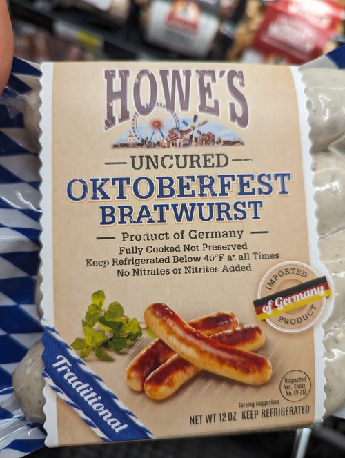 Howe's Oktoberfest Bratwurst