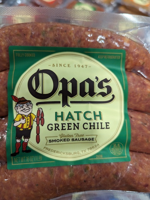 Opa's Hatch Green Chile Sausage