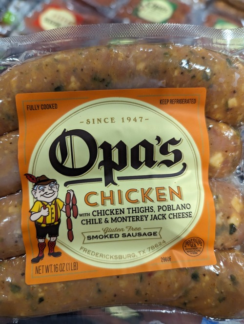 Opa's Chile Cheese Chicken Sausage