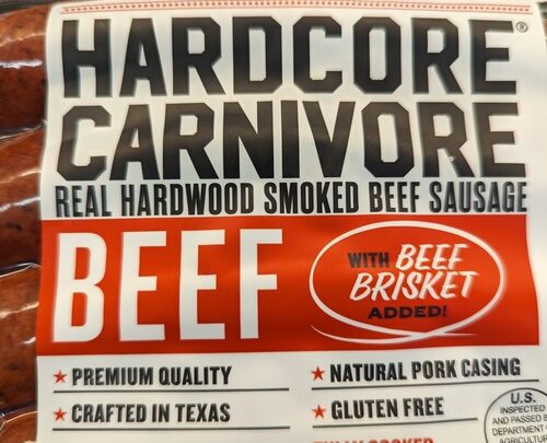 Hardcore Carnivore Beef Sausage